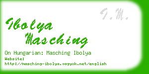 ibolya masching business card
